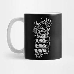 Skull brain in the moon Mug